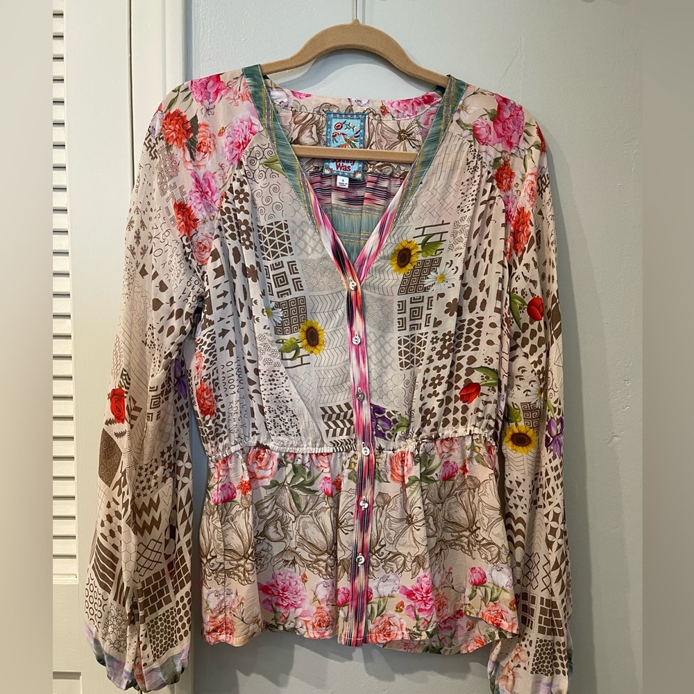 Johnny Was “Fawn” Blouse, size small